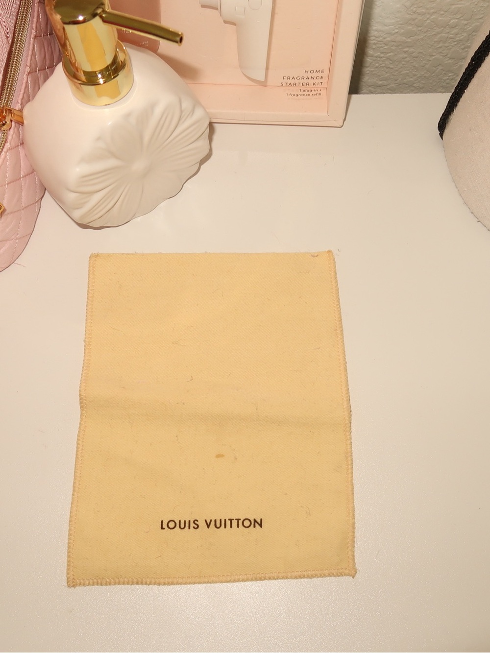 Louis Vuitton Beige Logo Dust Pouch